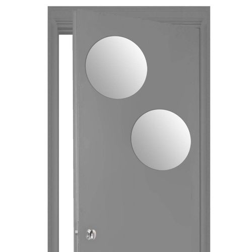 Lot De 2 Miroirs Ronds Adhésifs 40x40