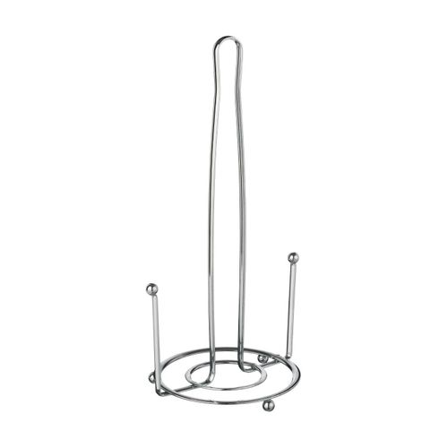 Five - Porte Essuie-Tout En Bambou Et Métal Noir Avec Stoppeur - Support Pratique Et Élégant Pour Cuisine