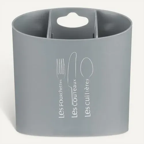égouttoir à Couverts "3 Compartiments" 14cm Gris
