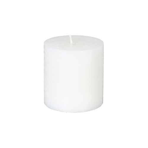 Bougie ronde Ø 6,7 cm OLIA Blanc vue d'ambiance 1