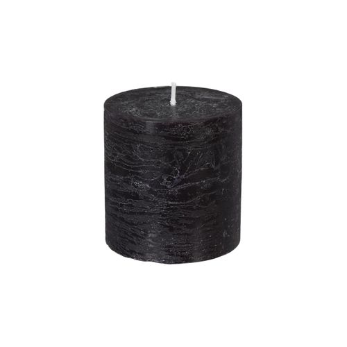 Bougie ronde H. 8 cm OLIA Noir vue d'ambiance 1