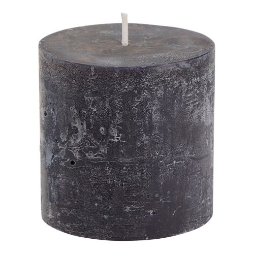 Bougie ronde H. 8 cm OLIA Noir vue 3/4
