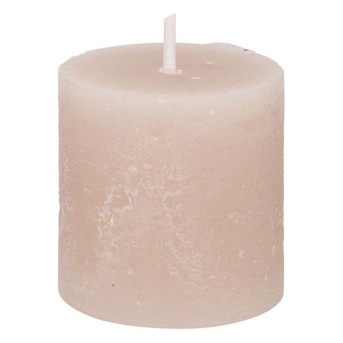 Lot De 4 Bougies Votive Rustique Taupe D 4.5 Cm