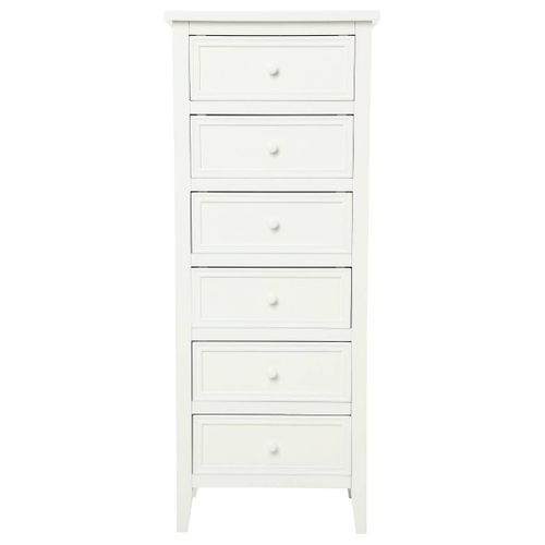 Chiffonnier 6 Tiroirs Charme Blanc Atmosphera