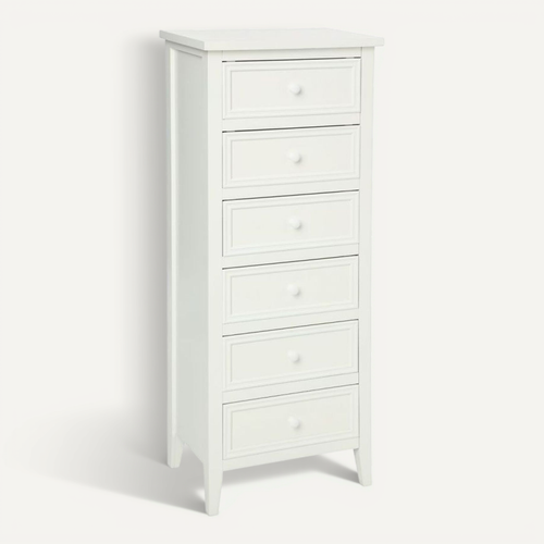 Chiffonnier 6 Tiroirs Charme Blanc Atmosphera