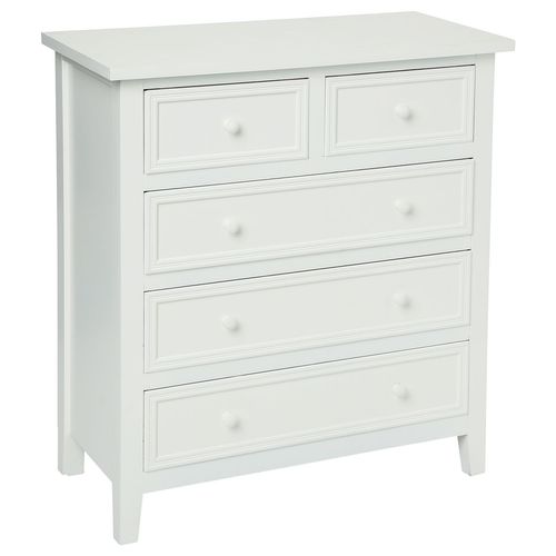 Commode En Bois Charme - L. 72 X H. 81 Cm - Blanc