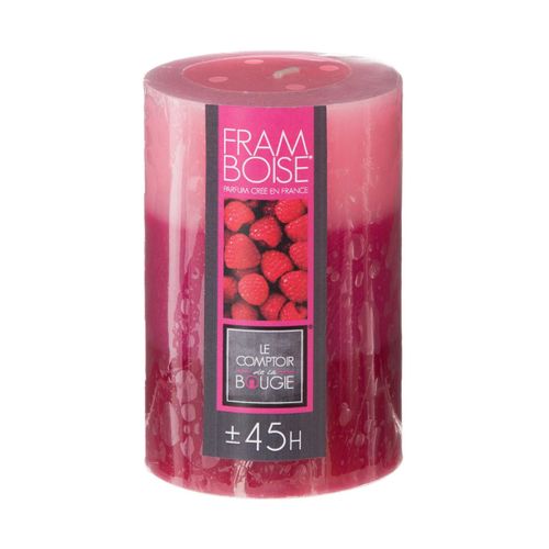 Bougie Tricolore Parfumée Framboise H 10 Cm