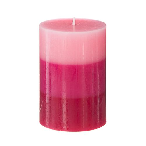 Bougie Tricolore Parfumée Framboise H 10 Cm