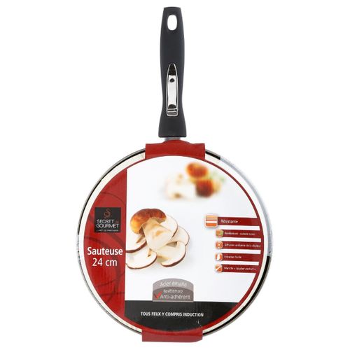 Sauteuse En Acier "tradition" 24cm Gris Foncé