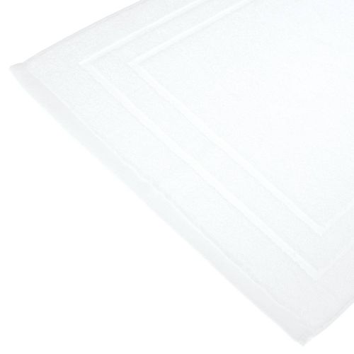 Tapis De Salle De Bain En Coton Blanc 50 X 70 Cm