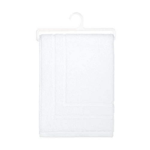 Tapis De Salle De Bain En Coton Blanc 50 X 70 Cm