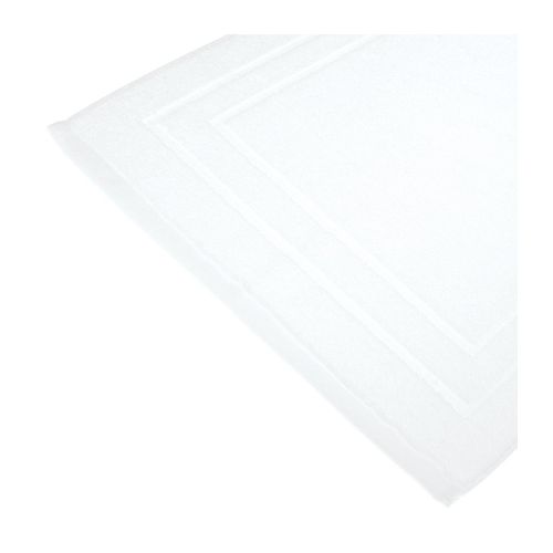 Tapis De Salle De Bain En Coton Blanc 50 X 70 Cm