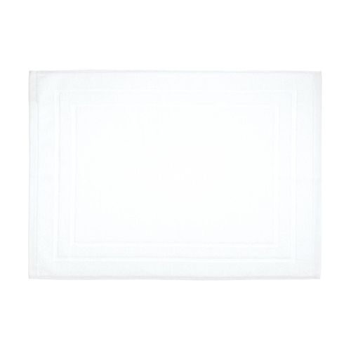 Tapis De Salle De Bain En Coton Blanc 50 X 70 Cm
