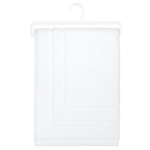 Tapis De Salle De Bain En Coton Blanc 50 X 70 Cm