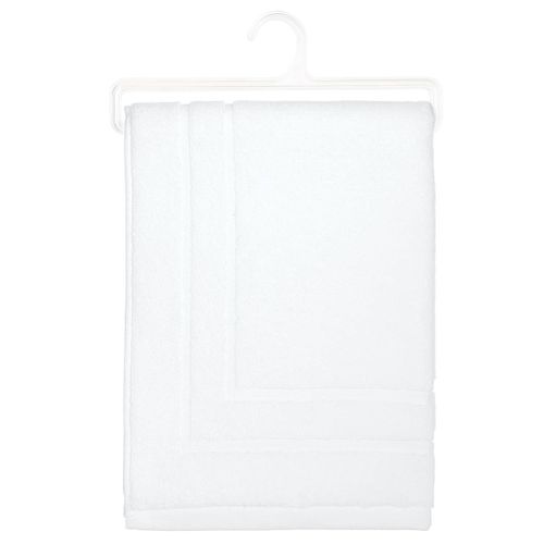 Tapis De Salle De Bain En Coton Blanc 50 X 70 Cm