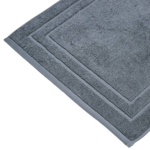 Tapis De Salle De Bain En Coton Gris Foncé 50 X 70 Cm