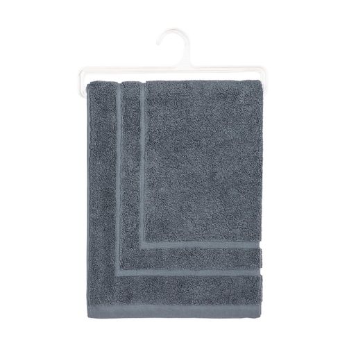 Tapis De Salle De Bain En Coton Gris Foncé 50 X 70 Cm