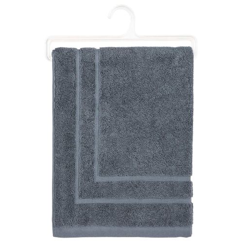 Tapis De Salle De Bain En Coton Gris Foncé 50 X 70 Cm