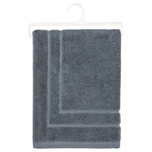 Tapis De Salle De Bain En Coton Gris Foncé 50 X 70 Cm