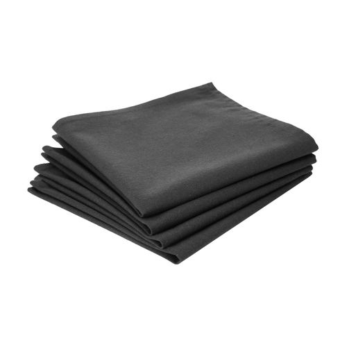 Lot De 4 Serviettes De Table En Coton Gris Foncé  40 X 40 Cm
