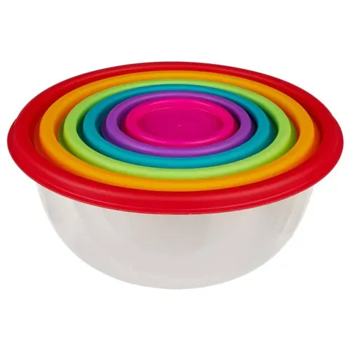 6 Boîtes De Conservation Rondes "colors"