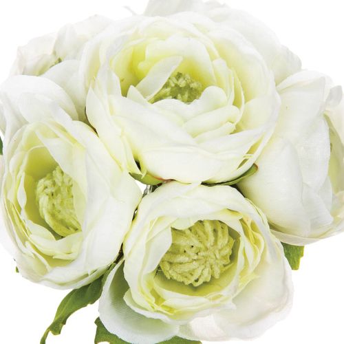 Bouquet De Fleurs Artificielles 6 Renoncules D. 12 X H. 25 Cm