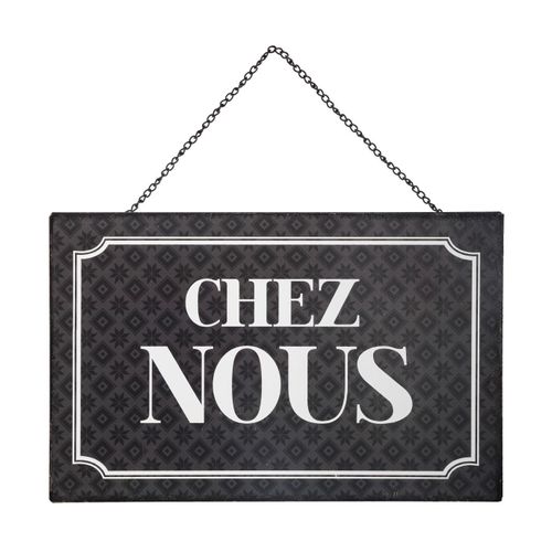 Plaque Décorative Murale En Métal Avec Message 28 X 18 Cm