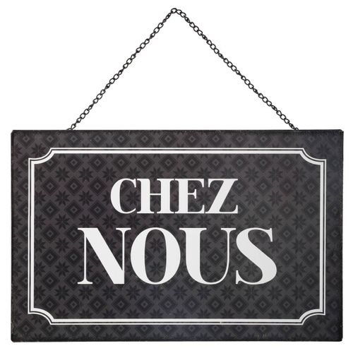 Plaque Décorative Murale En Métal Avec Message 28 X 18 Cm