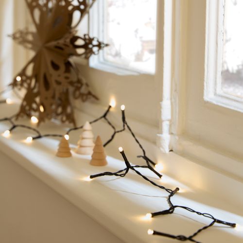 Guirlande extérieur LED 14m FEERIC Blanc chaud vue d'ambiance 1