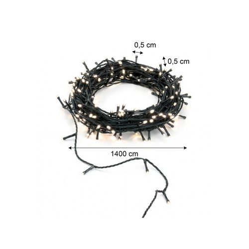 Guirlande extérieur LED 14m FEERIC Blanc chaud