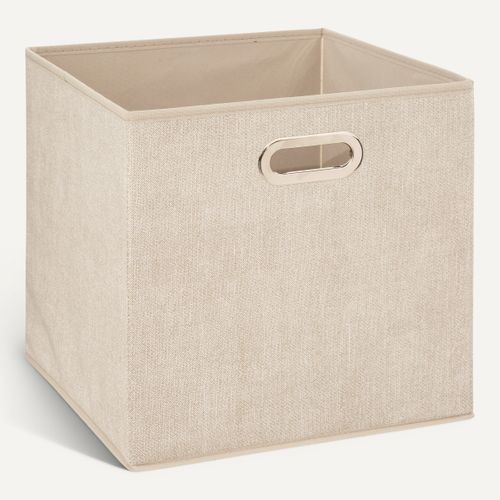 Boîte De Rangement Beige Chiné 31 X 31 Cm