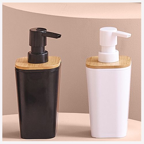 Distributeur à Savon Ou Lotion Noir Et Bambou 200 Ml