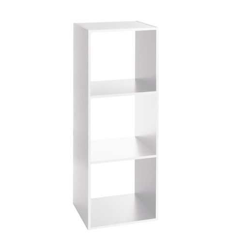 Etagère Rectangulaire à 3 Cases Mix - H. 100,5 Cm - Blanc