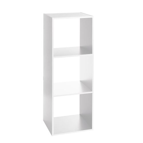 Etagère Rectangulaire à 3 Cases Mix - H. 100,5 Cm - Blanc