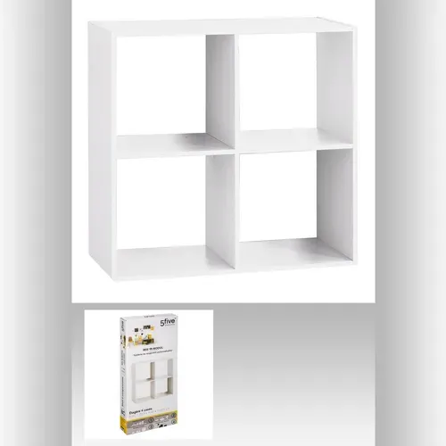 Etagère 4 Cases Mix - P. 32 Cm X H. 67,5 Cm - Blanc