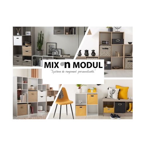 Meuble Étagère 1 Case De Rangement Blanc H 34.5 Cm - à Poser Ou Mural