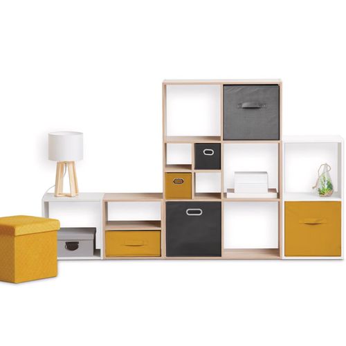 Meuble Étagère 1 Case De Rangement Blanc H 34.5 Cm - à Poser Ou Mural