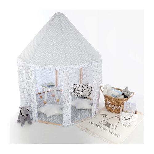 Tente Enfant Yourte Toile Grise H. 140 Cm