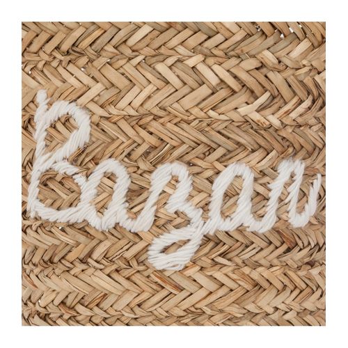 Panier De Rangement Osier et Broderie Blanche Chambre Enfant