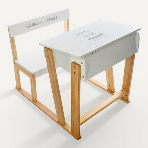 Bureau Enfant Pupitre En Bois H 58 Cm