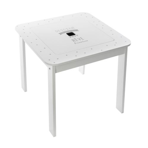 Table Enfant et 2 Tabourets "Bac" 57 cm Gris