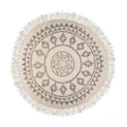Tapis Rond Déco Ethnique D 120 Cm