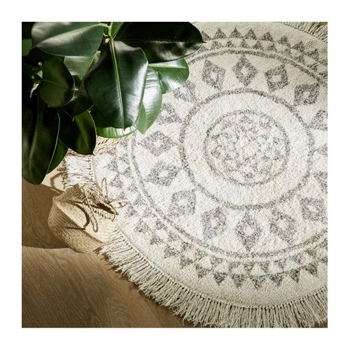 Tapis Rond Déco Ethnique D 120 Cm