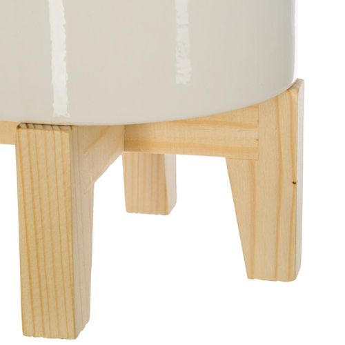 Plante artificielle H72 cm PALMIER Blanc / Vert vue accessoires