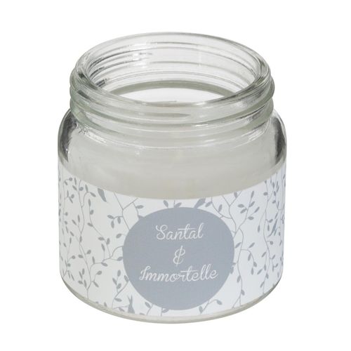 Bougie Parfumée Santal Et Immortelle Pot En Verre Avec Couvercle 65 G