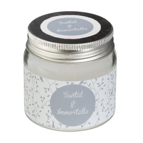 Bougie Parfumée Santal Et Immortelle Pot En Verre Avec Couvercle 65 G