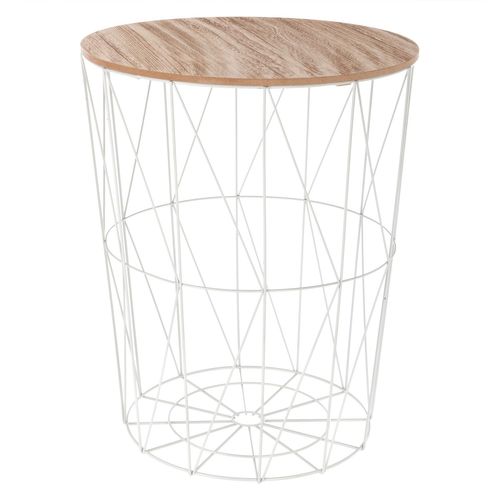 Table à Café Filaire Kumi - Diam. 47 Cm - Blanc