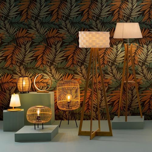 Lampe à Poser En Bambou H 26 Cm
