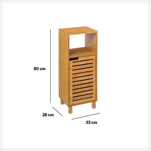 Meuble Bas1 Porte 1 Niche Bambou Sicela 5five