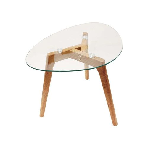 Tables Gigognes Galets Plateaux En Verre Trempé (lot De 2)